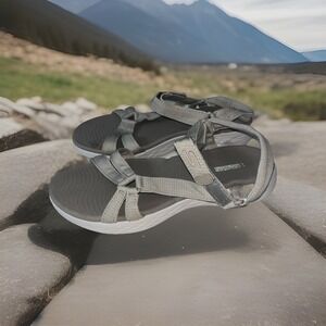 Skechers Sandals Women Size 9 Tan Goga Max Gen 5 SN‎ 15316 Comfort Walking Yoga